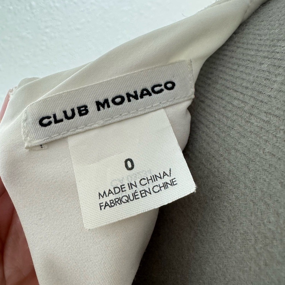 Monaco White Scalloped Sheath Dress Sleeveless Cocktail Bridal Textured XS 0 - Picture 8 of 12